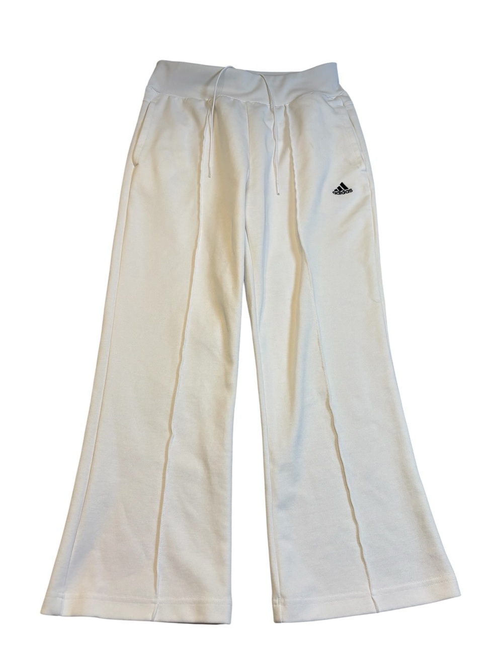 adidas Xpress Flare Wide Leg Sweatpants White Women’s Small Athleisure Pants